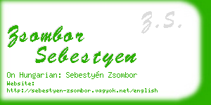zsombor sebestyen business card