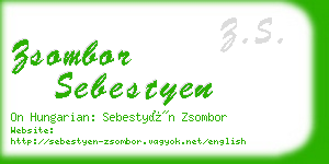 zsombor sebestyen business card